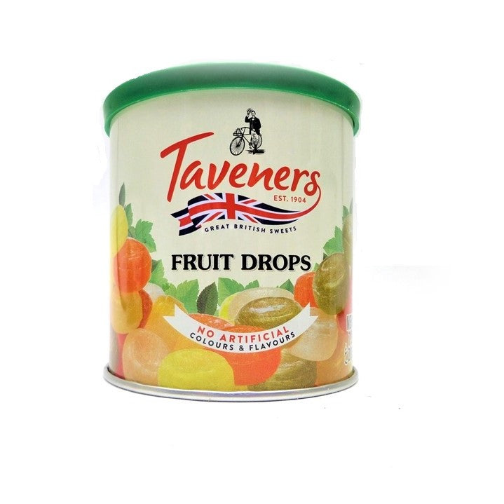 Taveners Fruit Drops Tin 200g