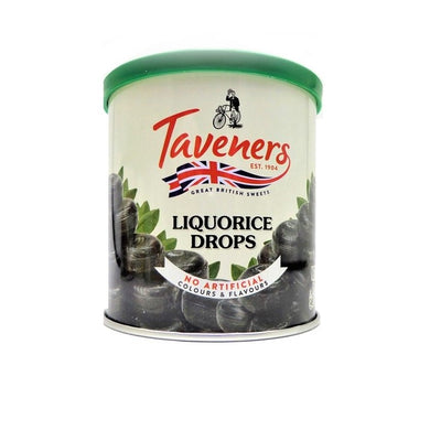 Taveners  Liquorice Drops Tin 200g