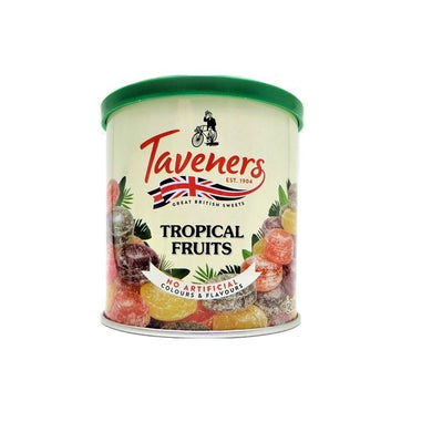 Taveners Tropical Fruits Drops Tin 200g