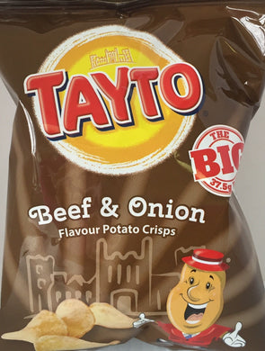 Tayto Beef & Onion Crisps x 6