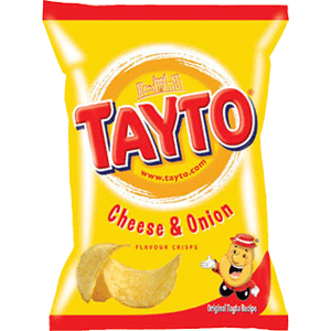 Tayto Cheese & Onion Crisps x 6