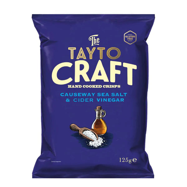 Tayto Craft Hand Cooked Causeway Sea Salt & Cider Vinegar Crisps 125g Bag