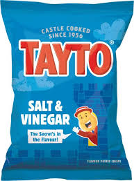 Tayto Salt & Vinegar Crisps Northern Ireland x 6