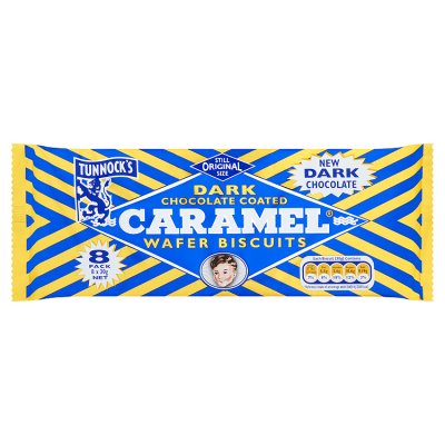 Tunnocks Chocolate Caramel Wafer DARK 8 pk FRAGILE
