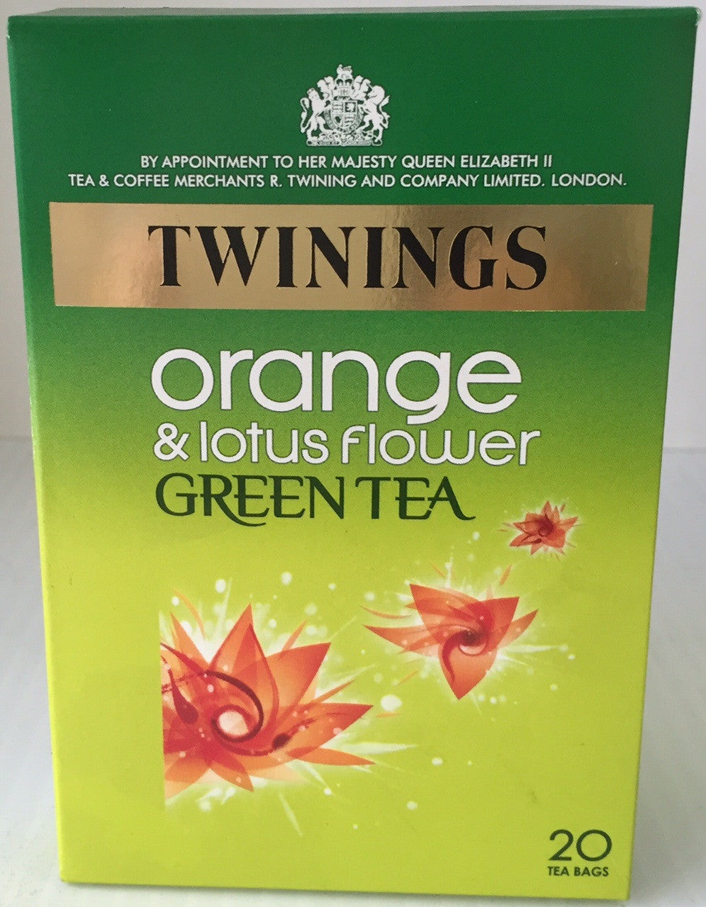 Twinings Green Tea  Orange w/ Lotus Flower 20ct