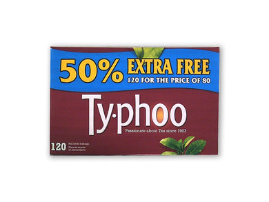 Typhoo Tea 80 and 50% Free = 120 teabags!!!!