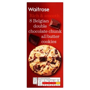 Waitrose 8 Belgian Double Chocolate Cookies 200g