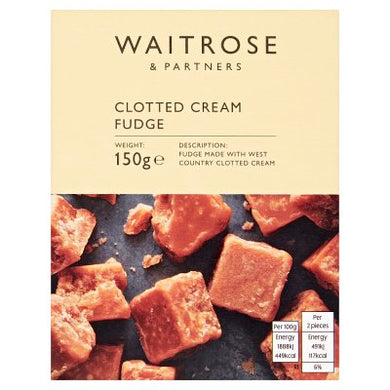 Waitrose Clotted Cream Fudge Box 150g CHRISTMAS