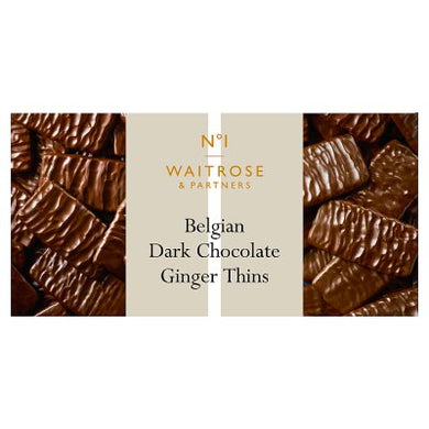 Waitrose Dark Chocolate & Ginger Thins 100g CHRISTMAS