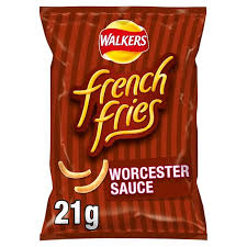 Walkers French Fries Worcester Sauce Crisps x 6