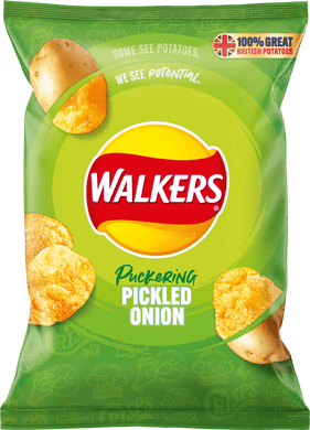 Walkers Crisps Pickled Onion 32.5g x 6