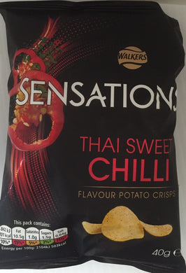 Walkers Sensations Thai Sweet Chilli Crisps 40g x 6